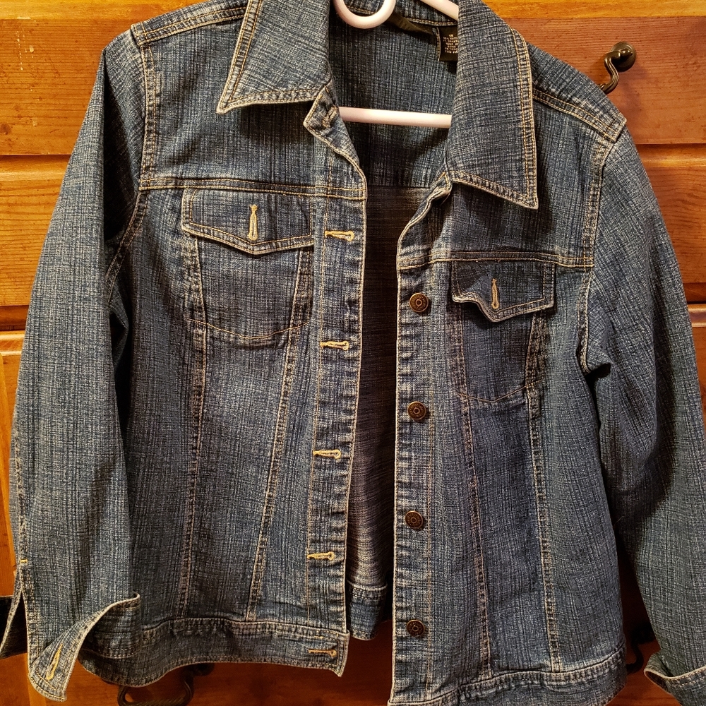 RELATIVITY Women's Jean Jacket Sz 1X